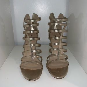 Gold heeled sandals